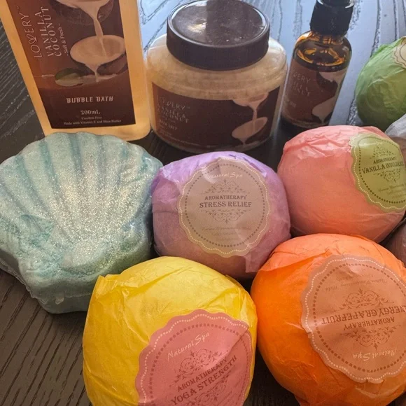 Bath Bombs, Bath Scrub, Oil,  And Bath Bubbles - Picture 2 of 5